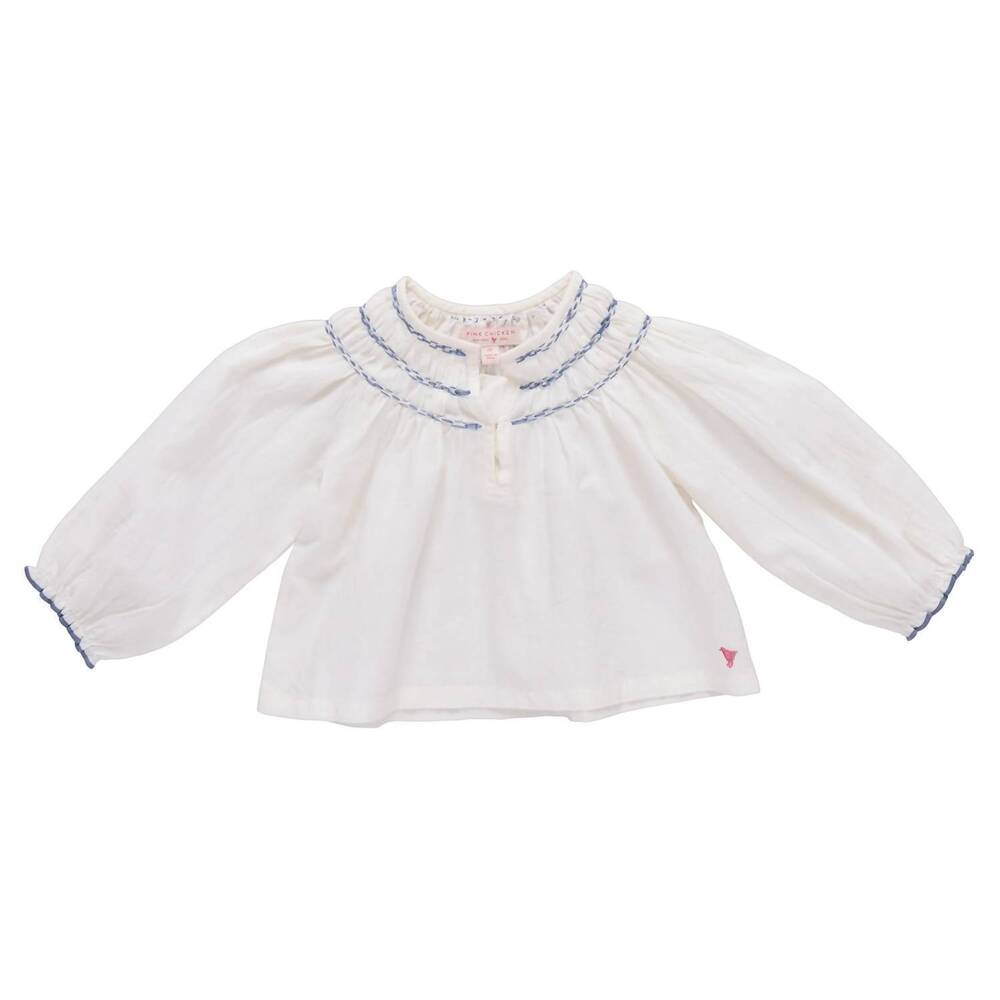 NEW PINK CHICKEN girls ava top in antique white